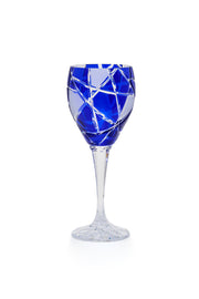 ELSA CRYSTAL Bohemia Elysium Melisa Ayaklı Bardak Mavi