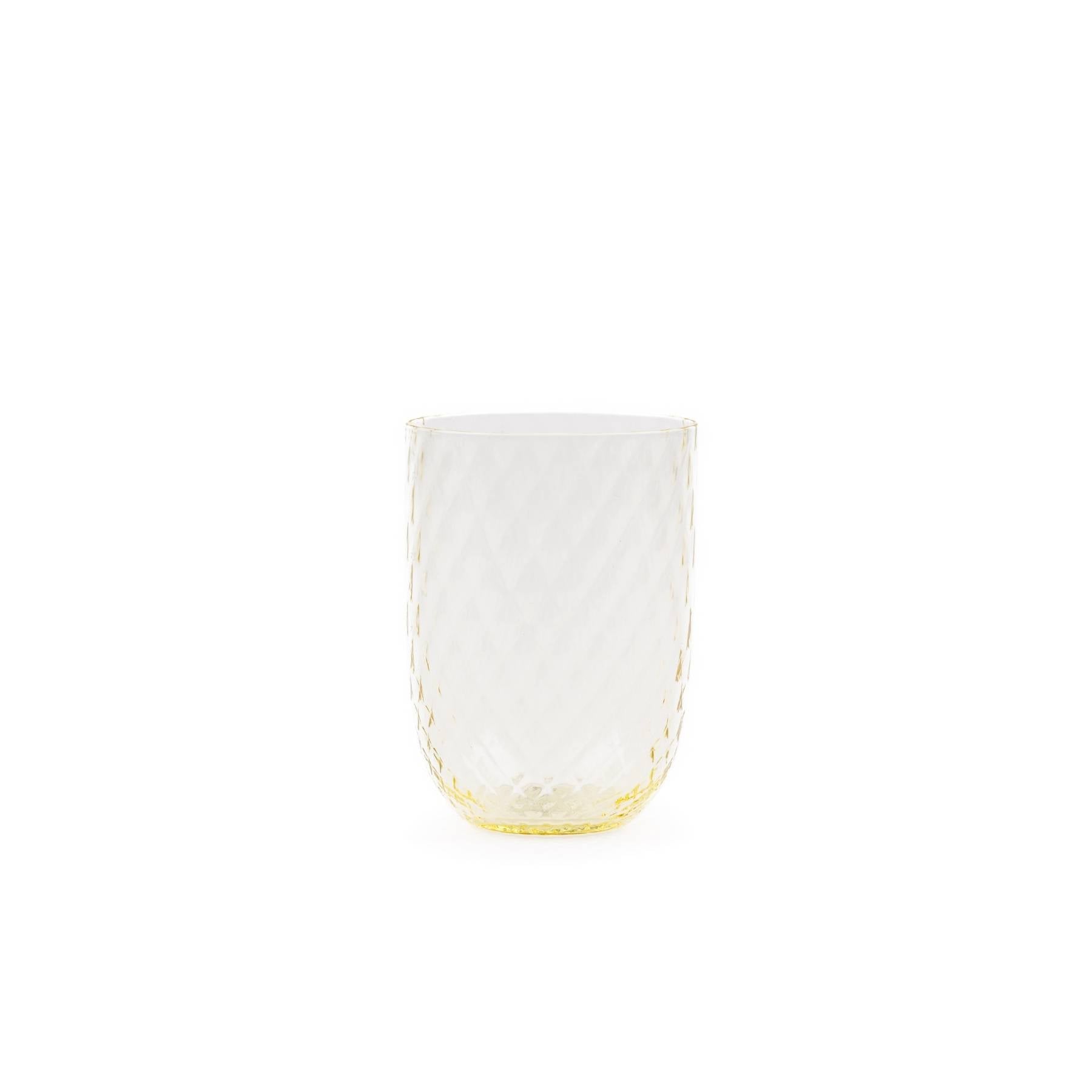 Elsa Crystal Bubble Bamboo Tumbler, Çizgili Bardak, Citron, 250 ml