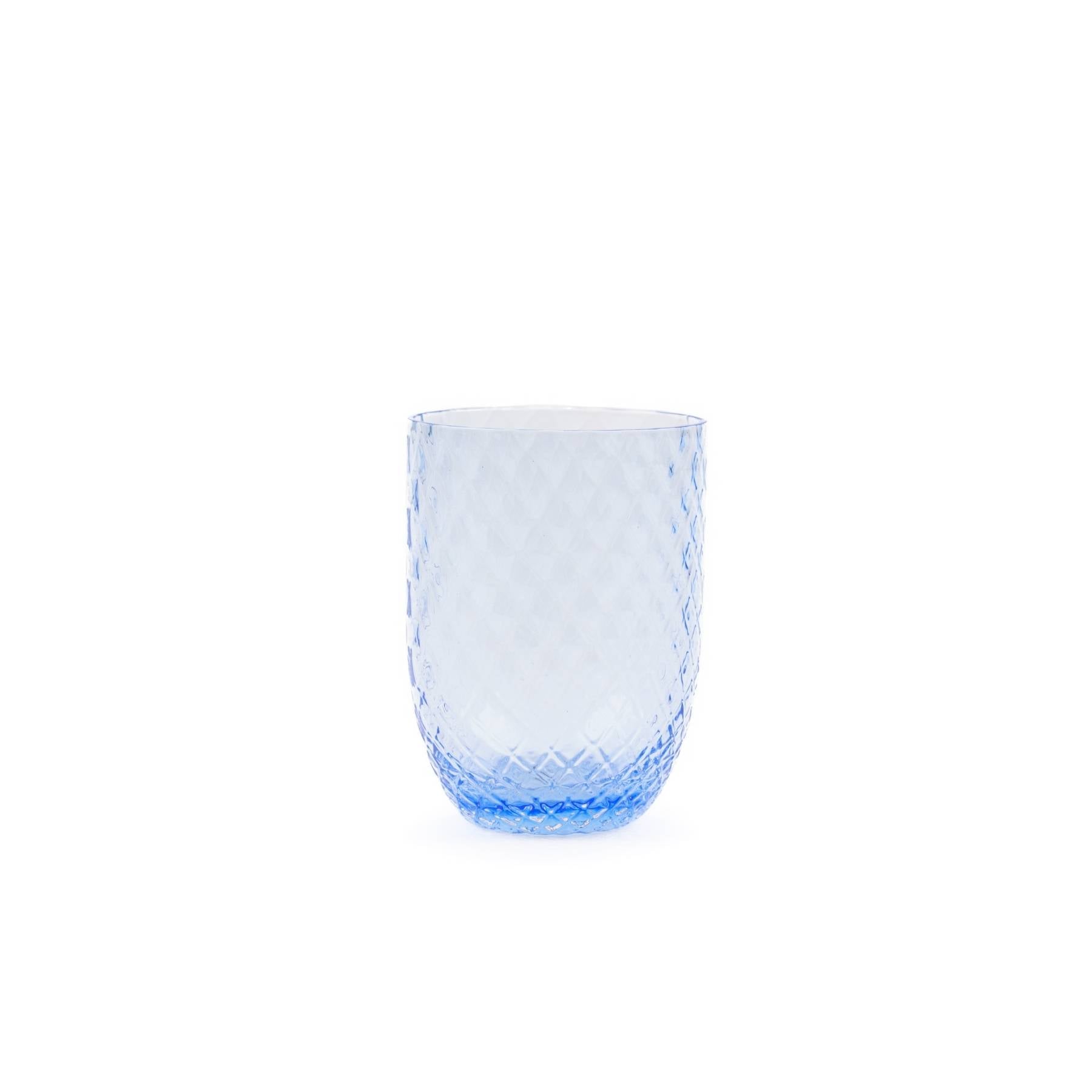 Elsa Crystal Bubble Bamboo Tumbler, Çizgili Bardak, Light Blue, 250 ml