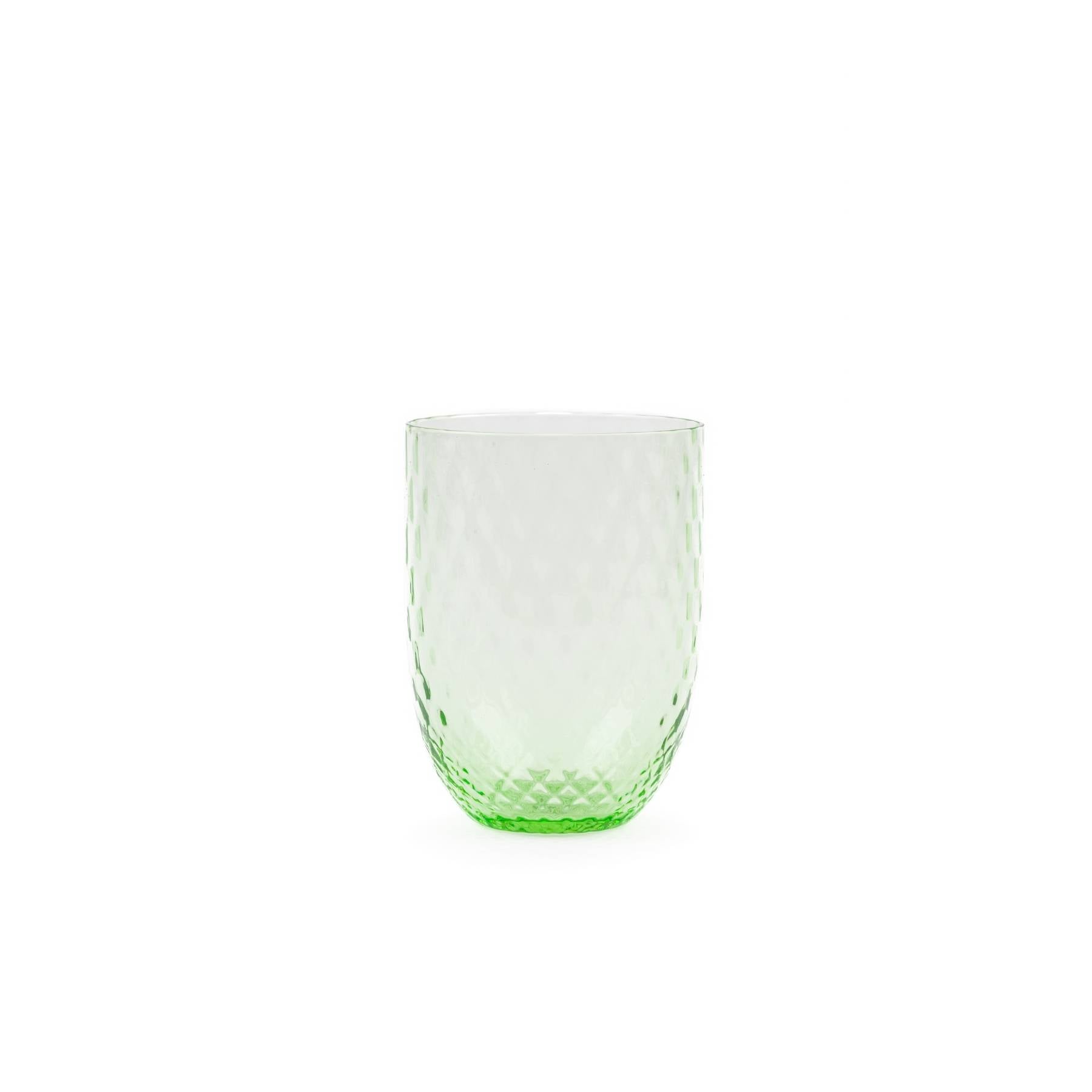 Elsa Crystal Bubble Bamboo Tumbler, Çizgili Bardak, Light Green, 250 ml