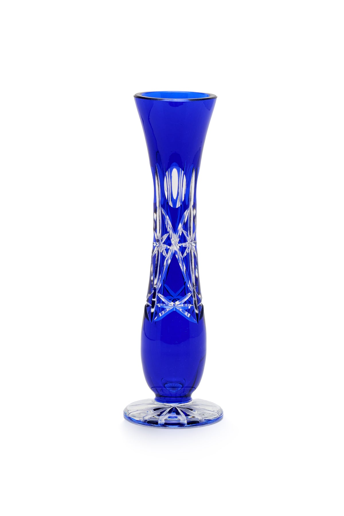 ELSA CRYSTAL Bohemia Lunaria Küçük Vazo Mavi
