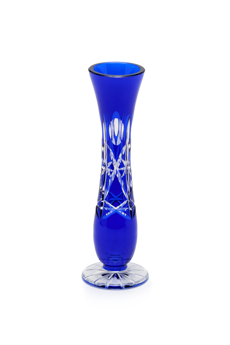 ELSA CRYSTAL Bohemia Lunaria Küçük Vazo Mavi