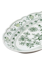 CESKY PORCELAN DUBİ 1860 Cibulak Oval Tabak Yeşil