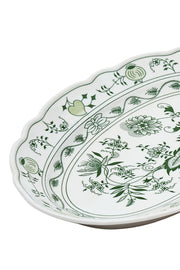 CESKY PORCELAN DUBİ 1860 Cibulak Oval Tabak Yeşil