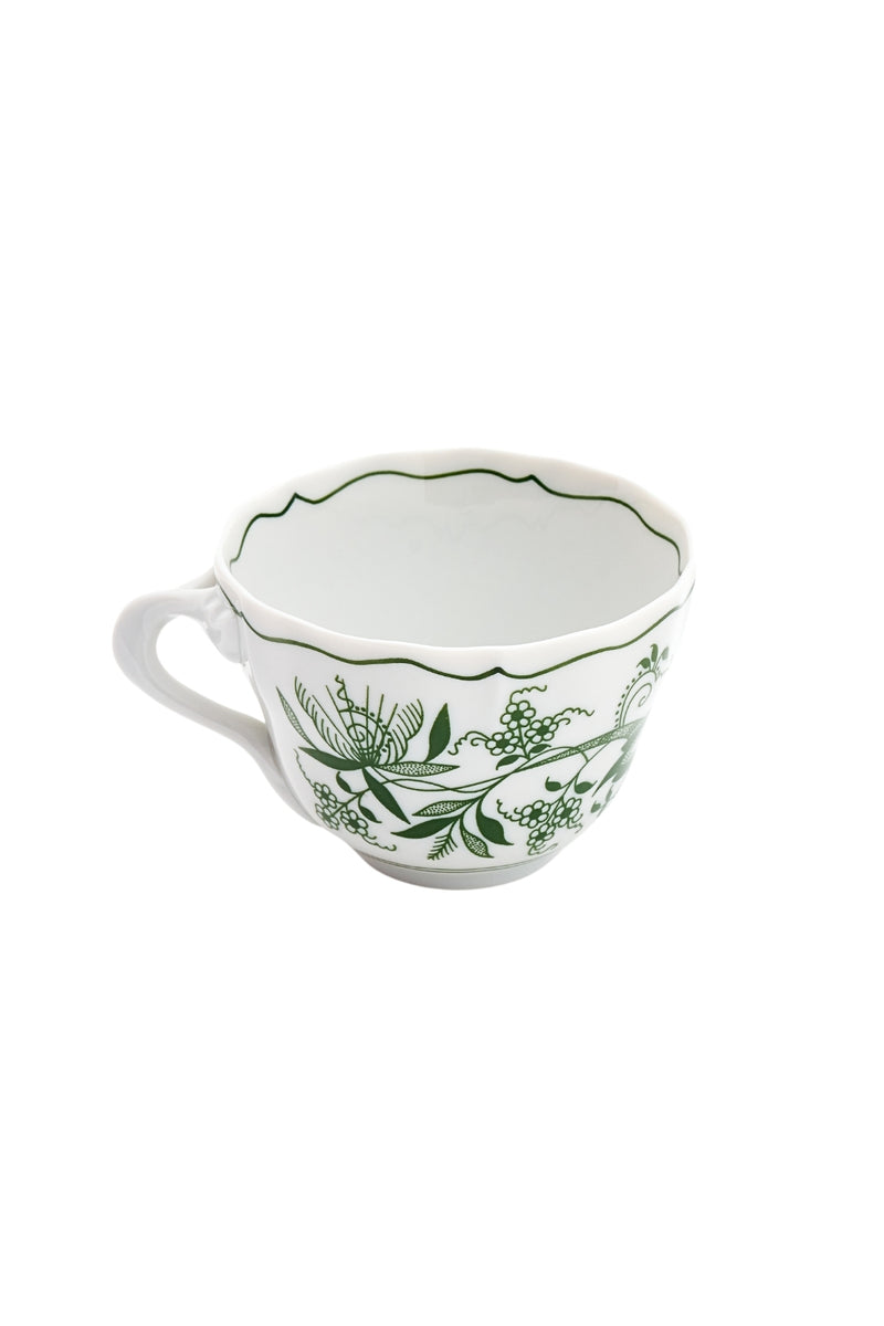 CESKY PORCELAN DUBİ 1860 Cibulak Fincan ve Fincan Tabağı Yeşil