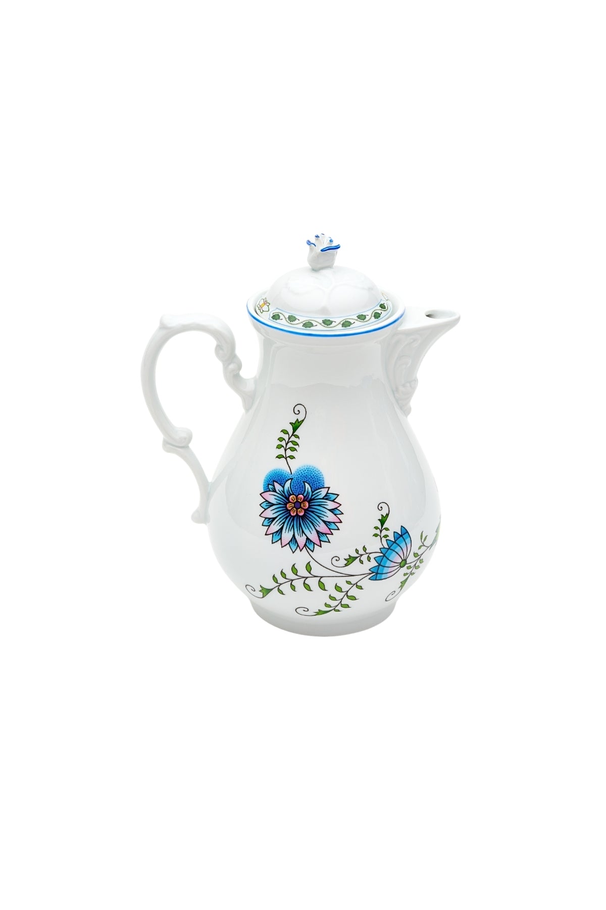 CESKY PORCELAN DUBİ 1860 Cibulak Kahve Sürahisi Renkli