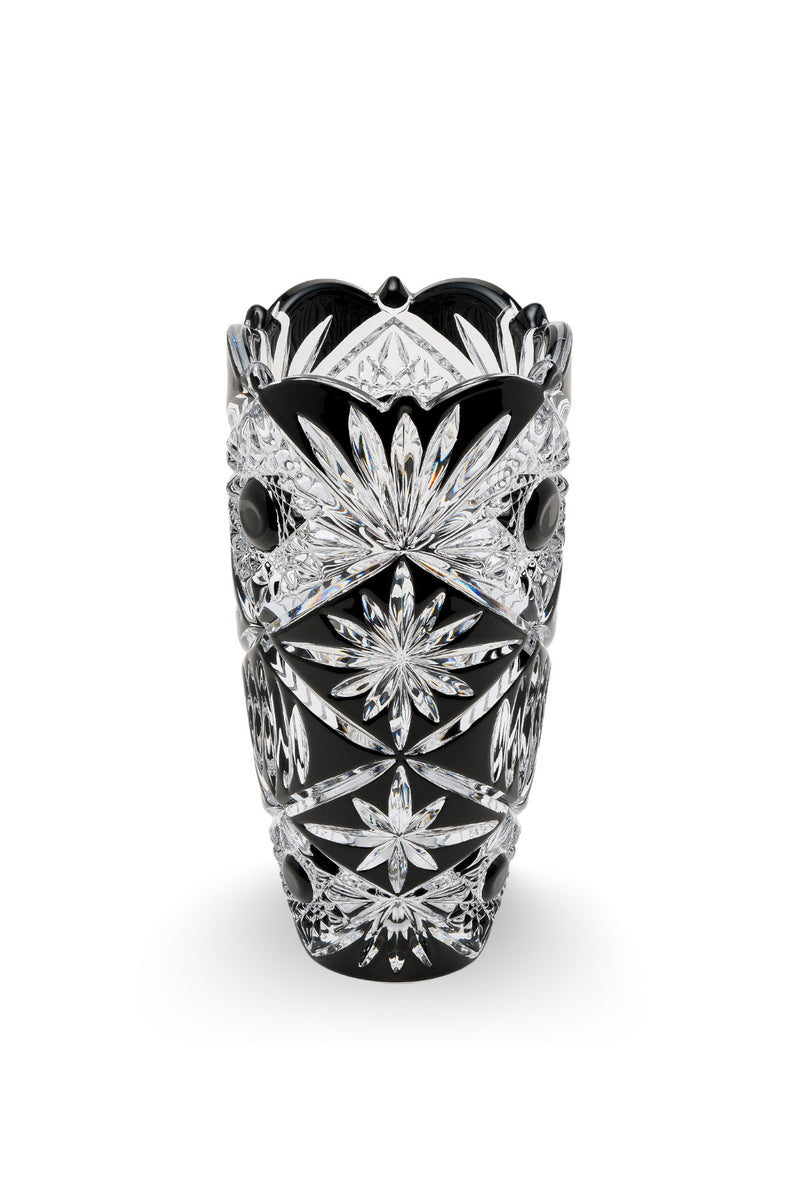 ELSA CRYSTAL Bohemia Maravelle Açık Ağız Küçük Vazo Siyah