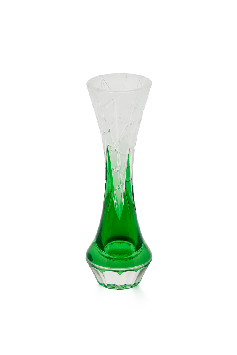 ELSA CRYSTAL Bohemia Lunaria Büyük Vazo Yeşil