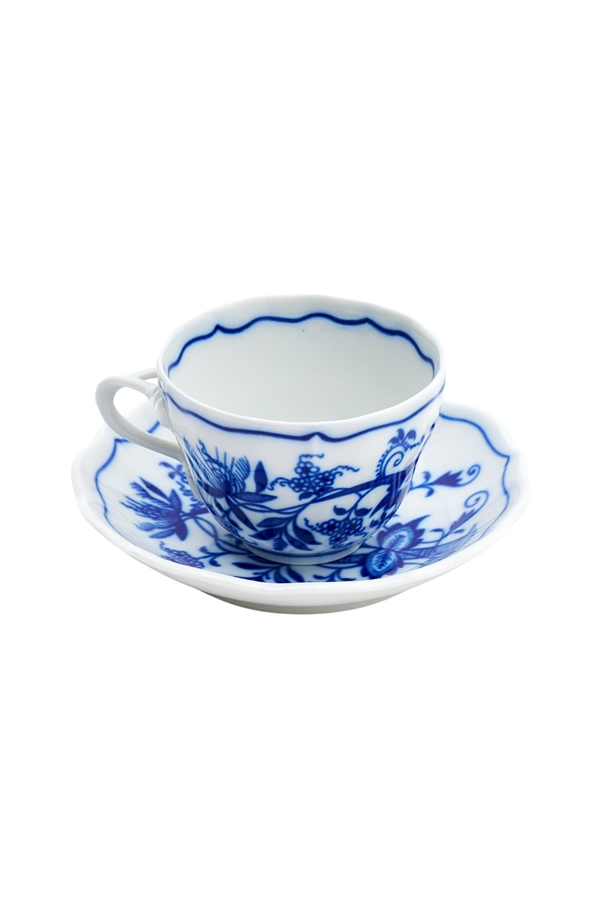 CESKY PORCELAN DUBİ 1860 Cibulak Fincan ve Fincan Tabağı Mavi