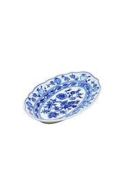 CESKY PORCELAN DUBİ 1860 Cibulak Oval Sunum Tabağı Mavi