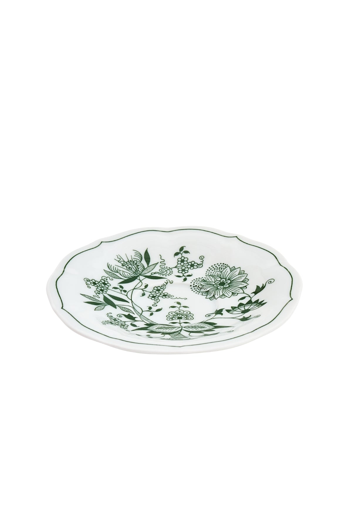 CESKY PORCELAN DUBİ 1860 Cibulak Fincan ve Fincan Tabağı Yeşil