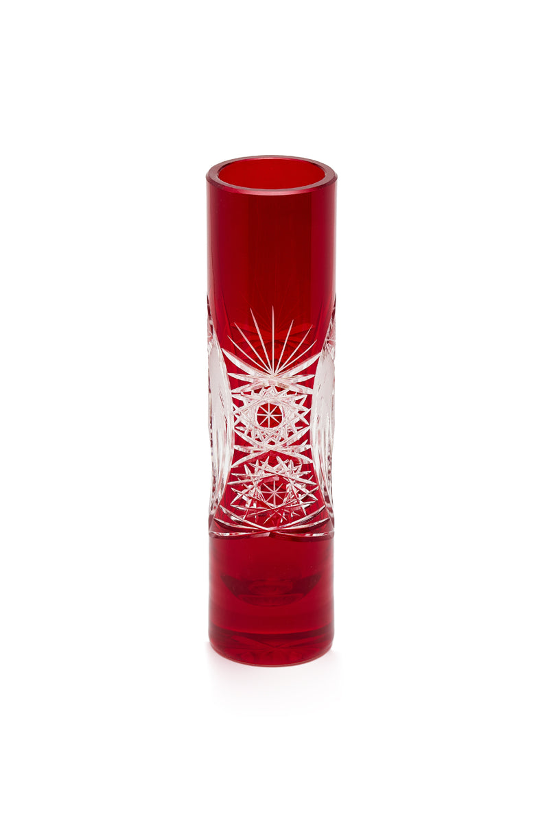 ELSA CRYSTAL Bohemia Lunaria Küçük Vazo Kırmızı