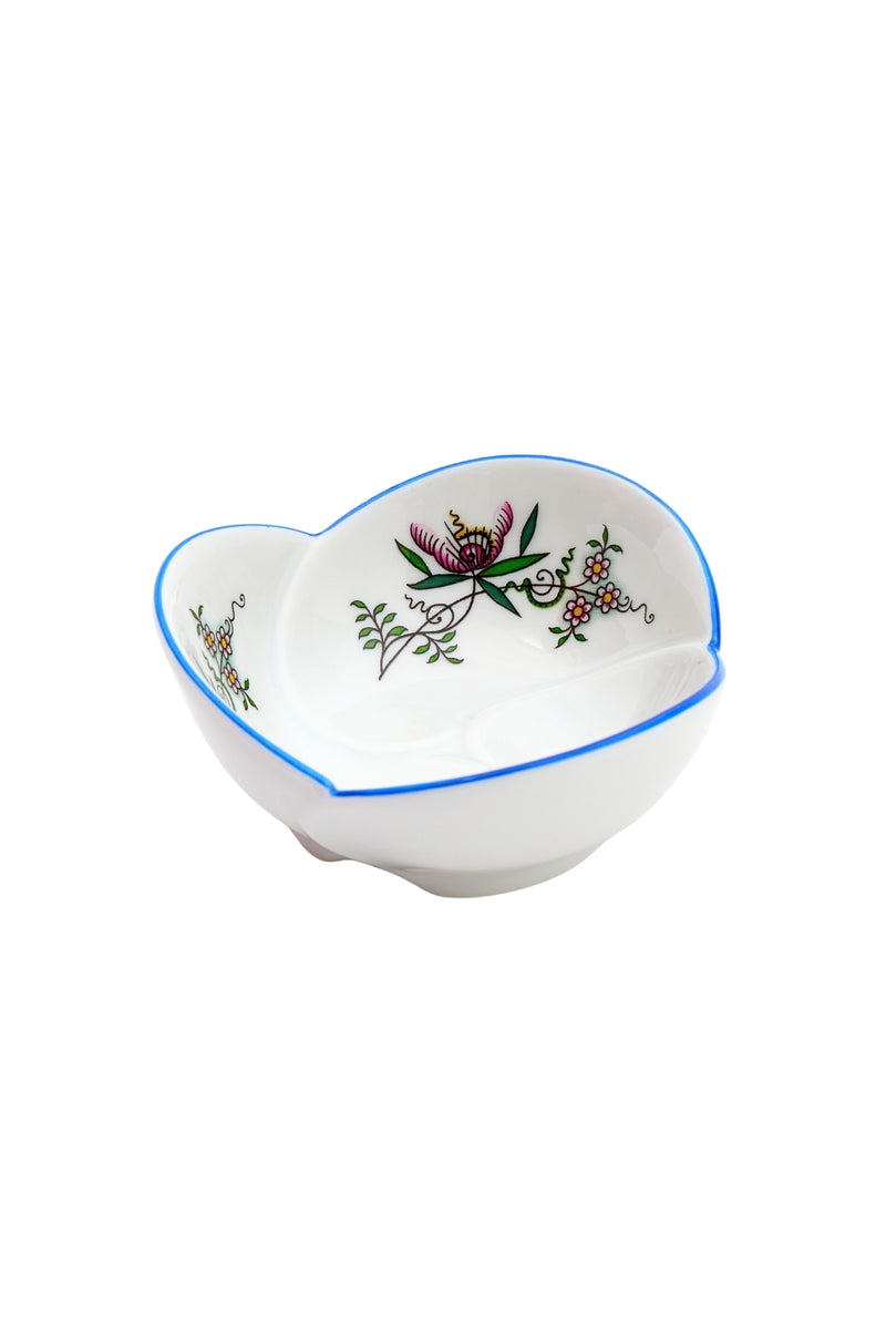 CESKY PORCELAN DUBİ 1860 Cibulak Gül Şeklinde Kase Renkli