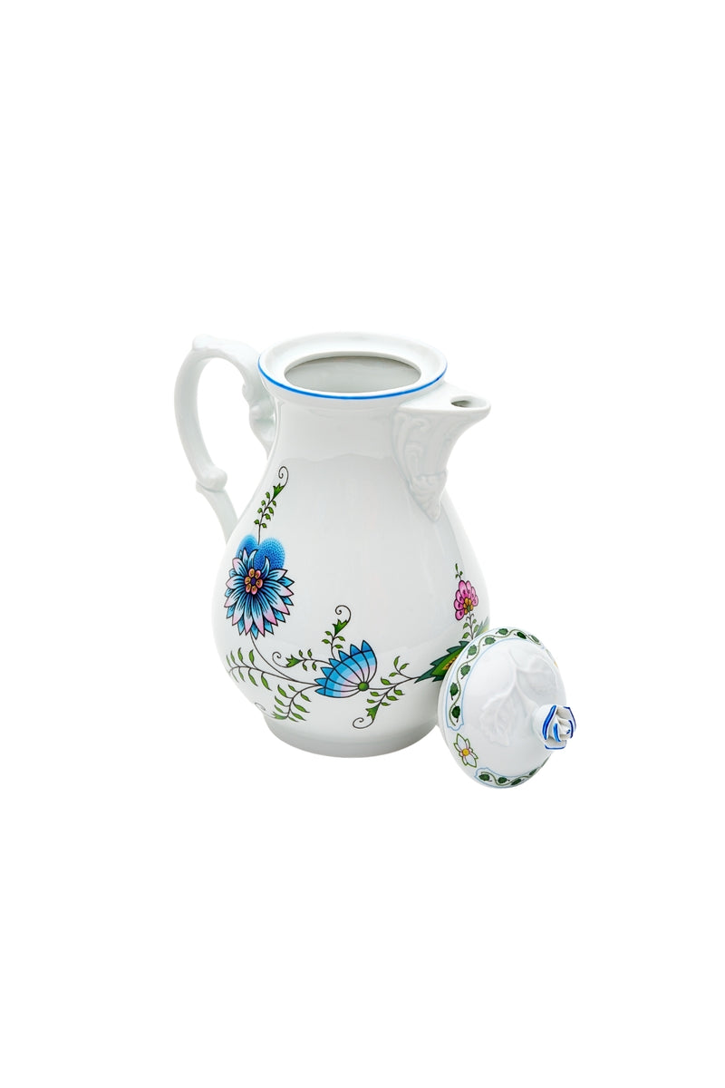 CESKY PORCELAN DUBİ 1860 Cibulak Kahve Sürahisi Renkli