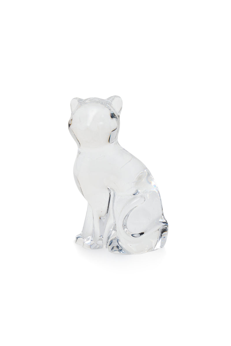 ELSA CRYSTAL Bohemia Aquarine Kedi Figür Beyaz