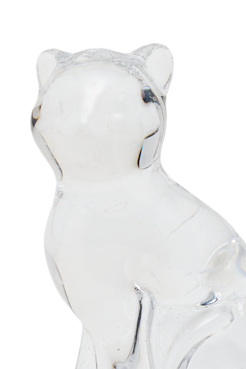ELSA CRYSTAL Bohemia Aquarine Kedi Figür Beyaz