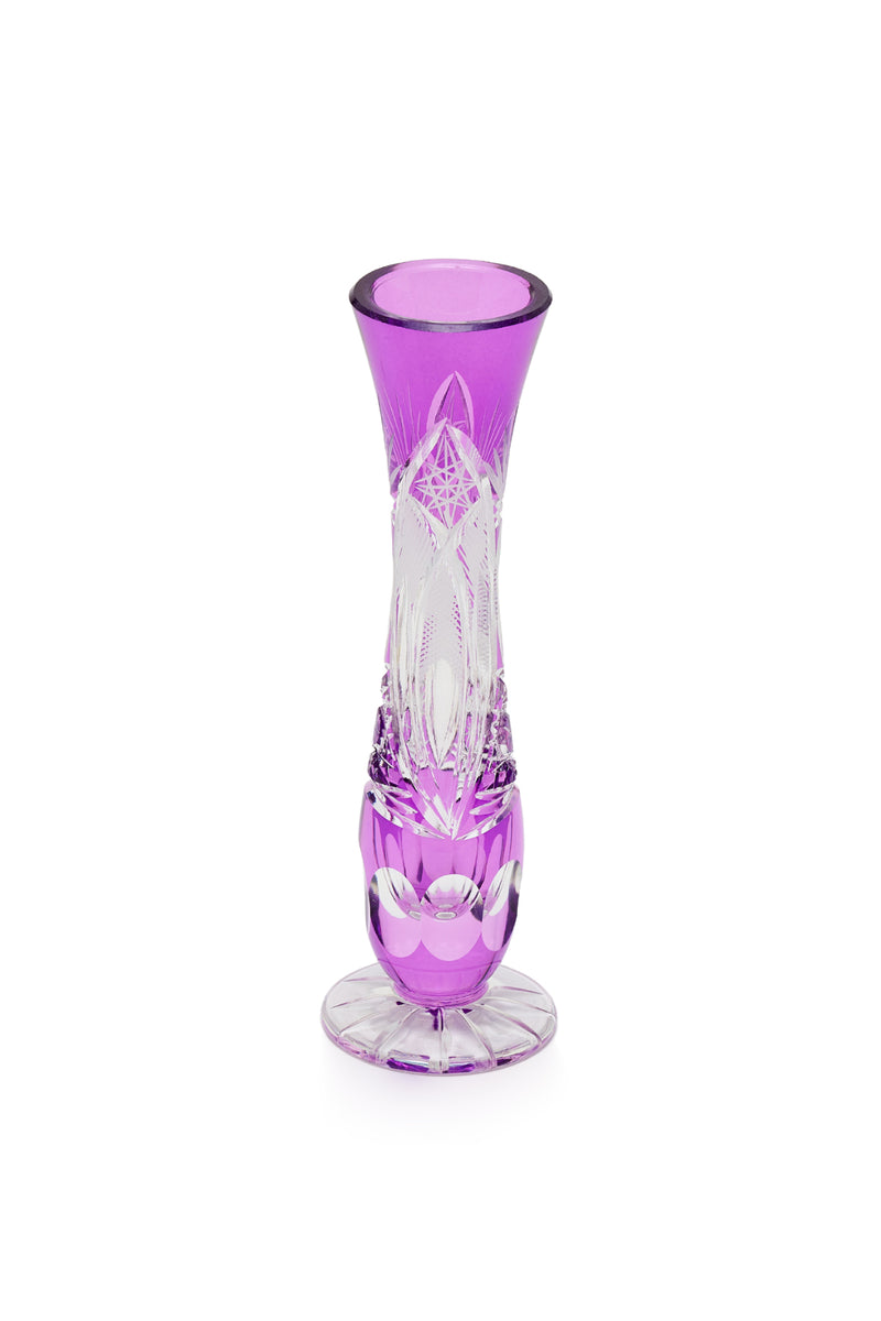 ELSA CRYSTAL Bohemia Lunaria Küçük Vazo Eflatun