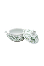 CESKY PORCELAN DUBI 1860 Cibulak Round Soup Pot Green