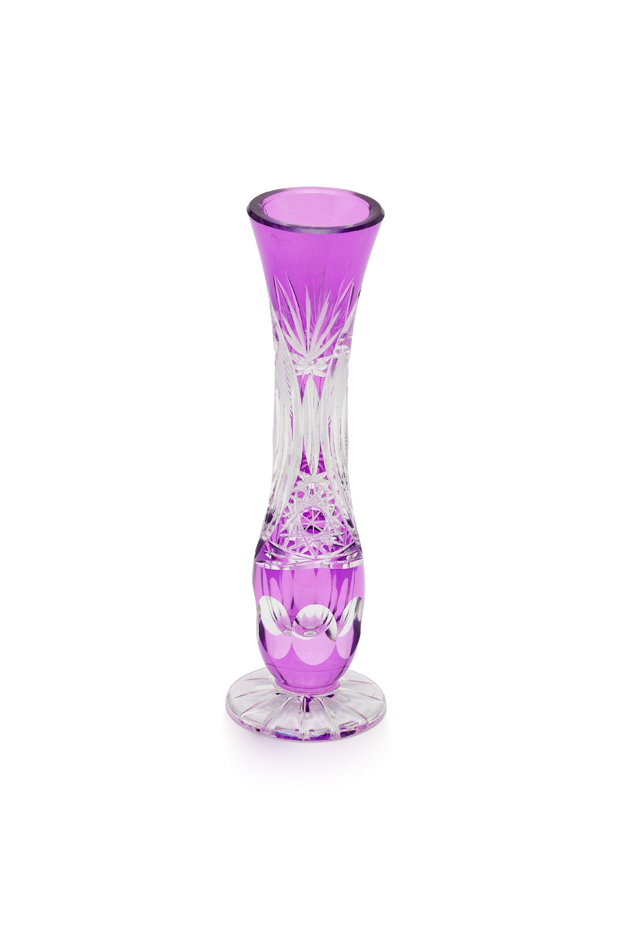 ELSA CRYSTAL Bohemia Lunaria Small Vase Lilac