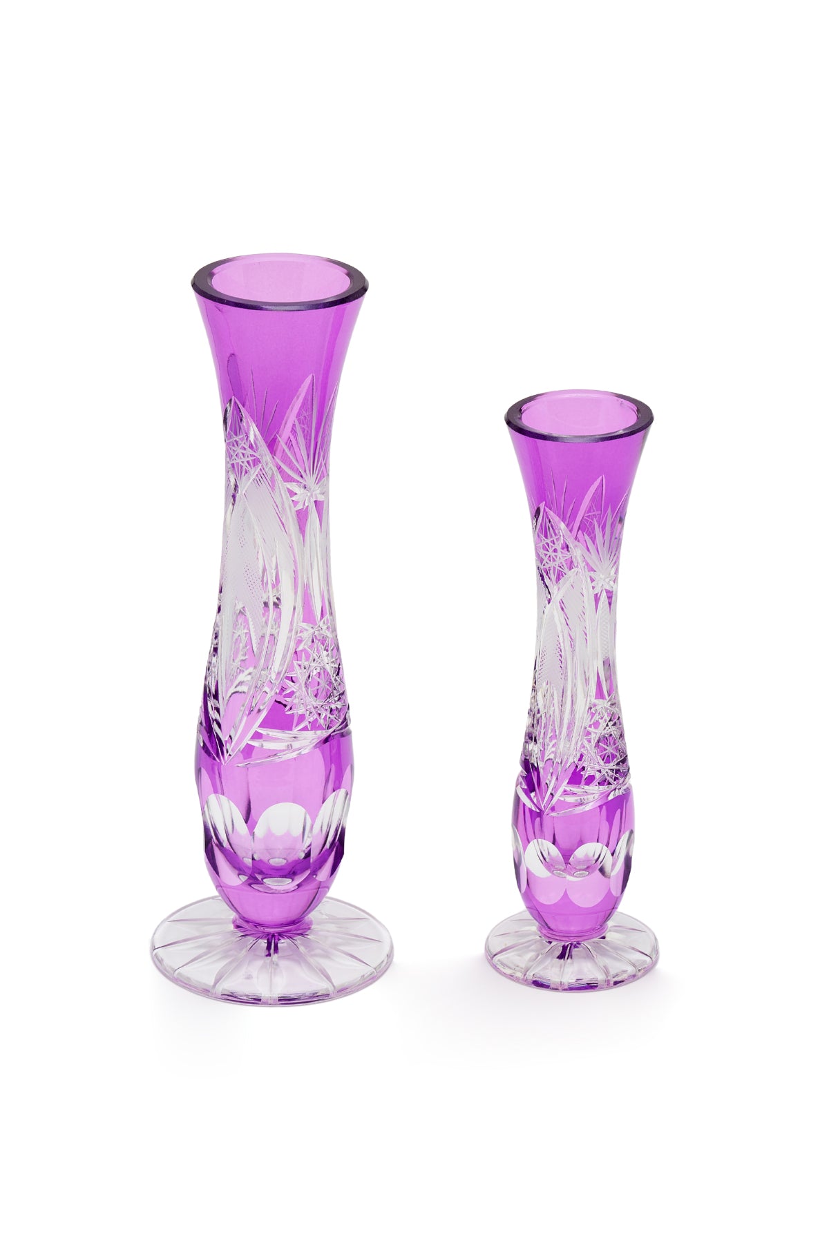 ELSA CRYSTAL Bohemia Lunaria Small Vase Lilac