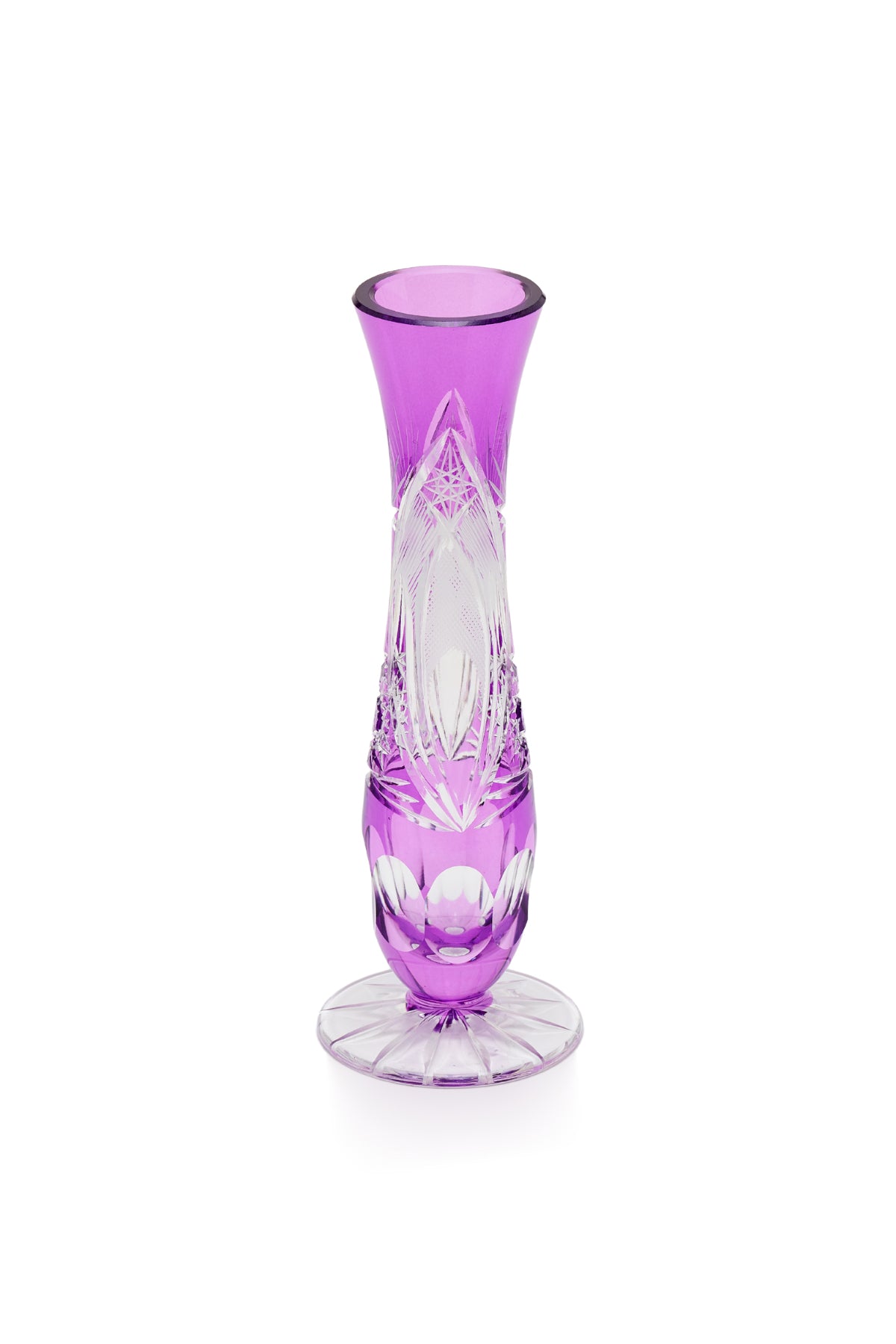 ELSA CRYSTAL Bohemia Lunaria Küçük Vazo Eflatun
