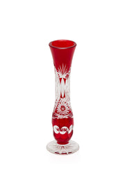 ELSA CRYSTAL Bohemia Lunaria Küçük Vazo Kırmızı