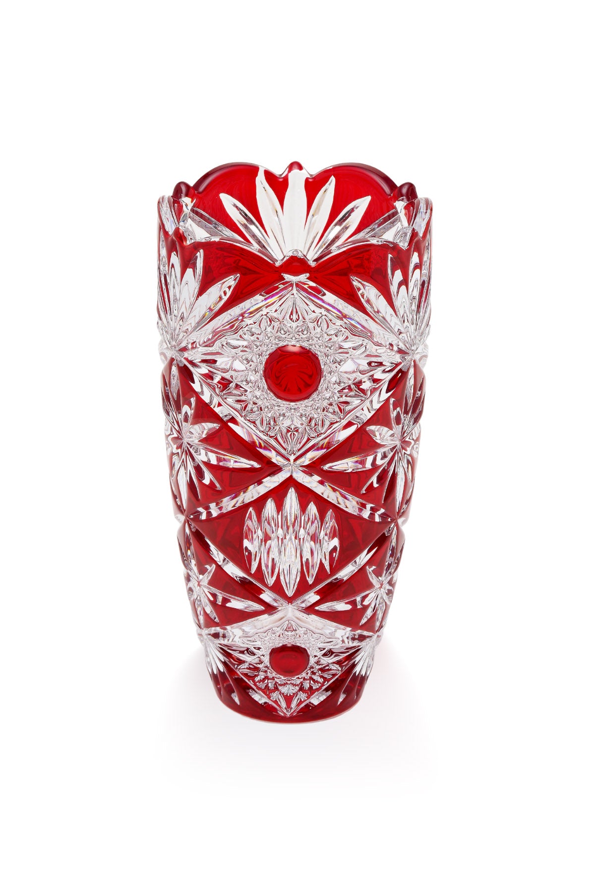 ELSA CRYSTAL Bohemia Maravelle Kapalı Ağız Vazo Kırmızı