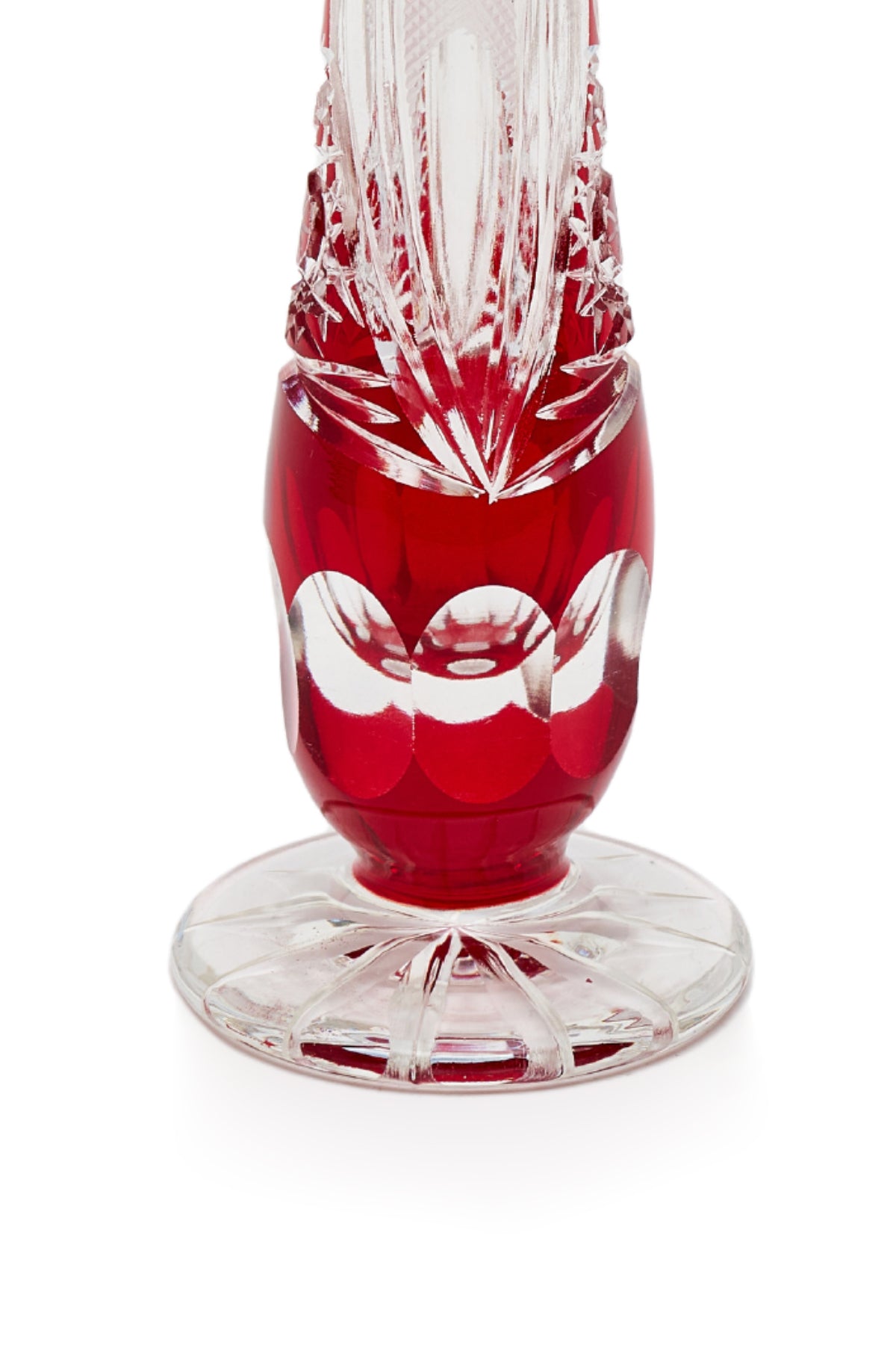 ELSA CRYSTAL Bohemia Lunaria Küçük Vazo Kırmızı