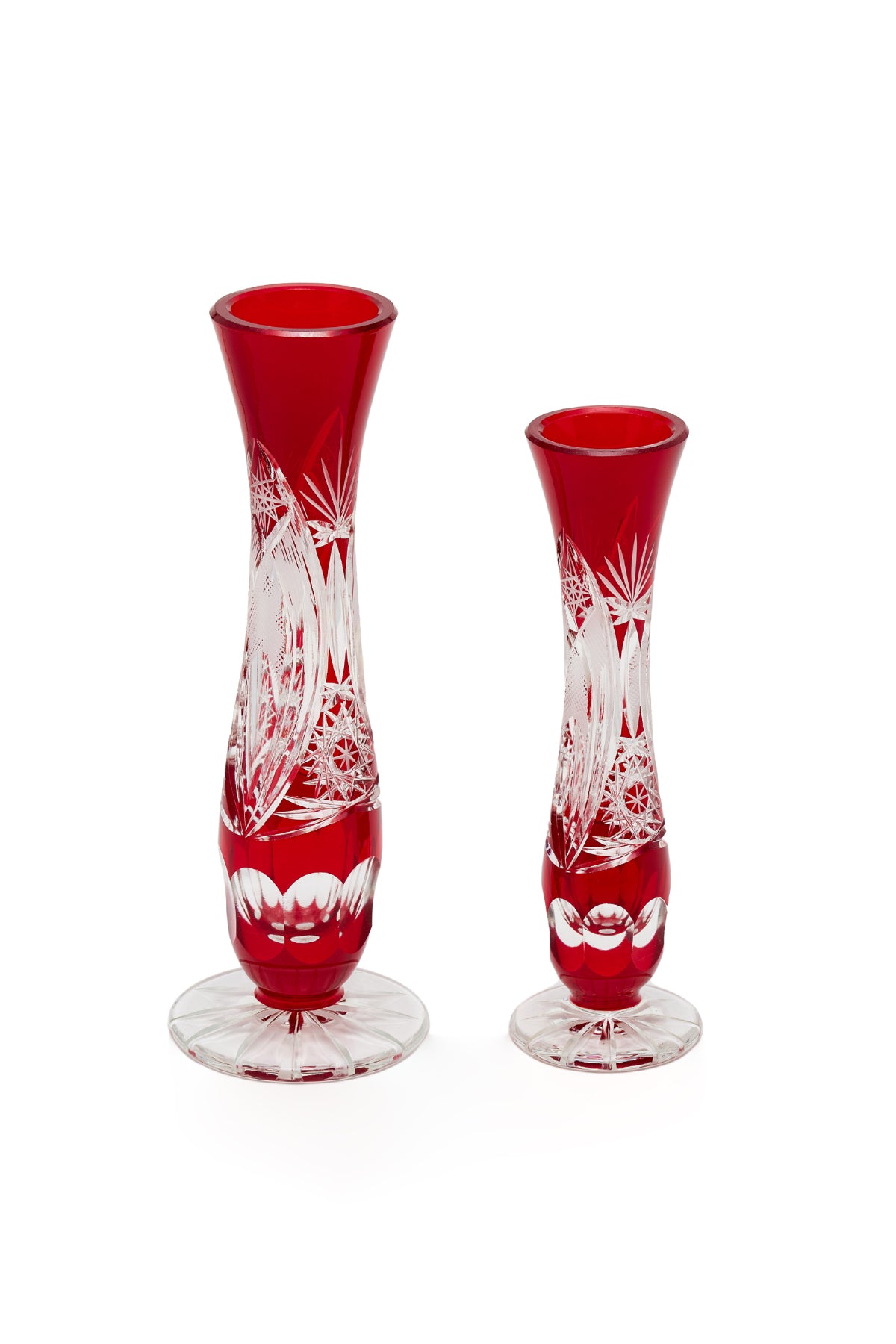 ELSA CRYSTAL Bohemia Lunaria Küçük Vazo Kırmızı