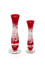 ELSA CRYSTAL Bohemia Lunaria Küçük Vazo Kırmızı