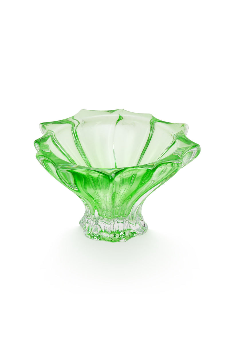ELSA CRYSTAL Bohemia Lunaria Küçük Tabak Yeşil