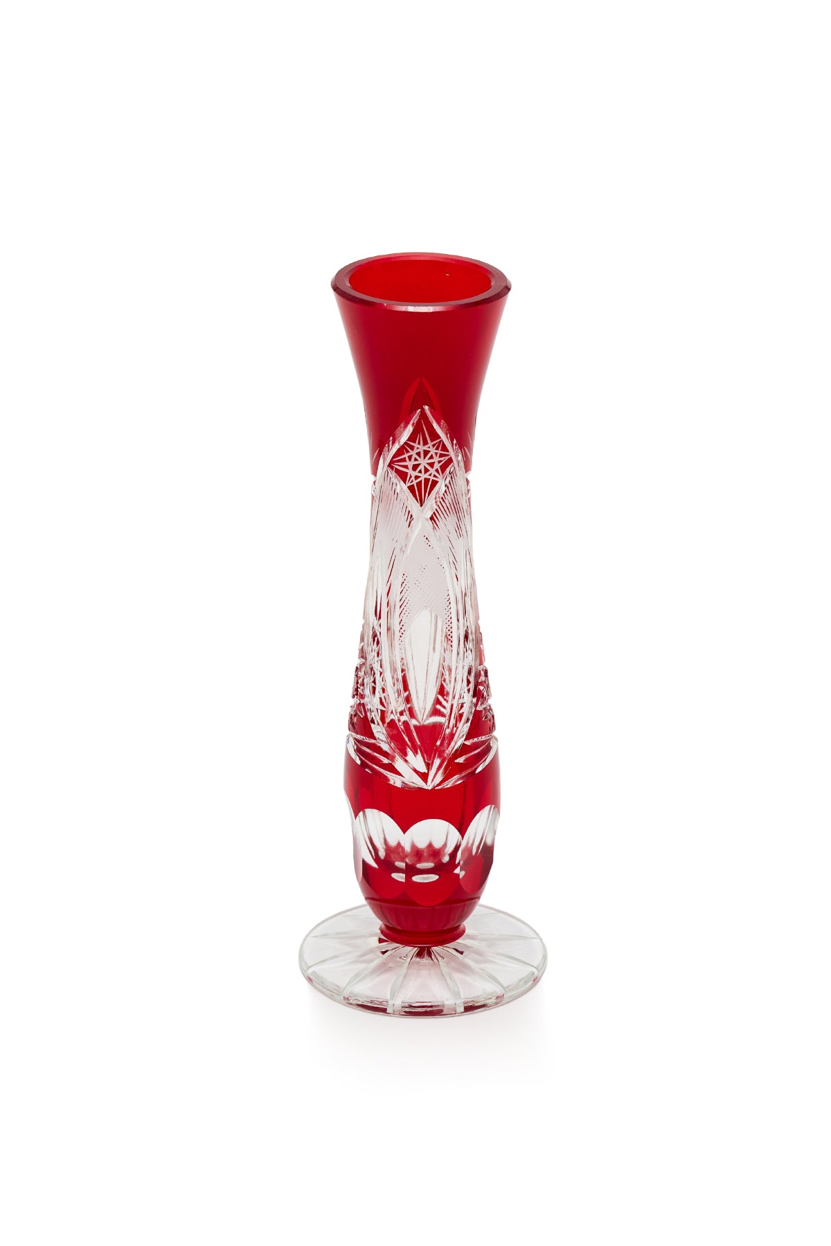 ELSA CRYSTAL Bohemia Lunaria Büyük Vazo Kırmızı