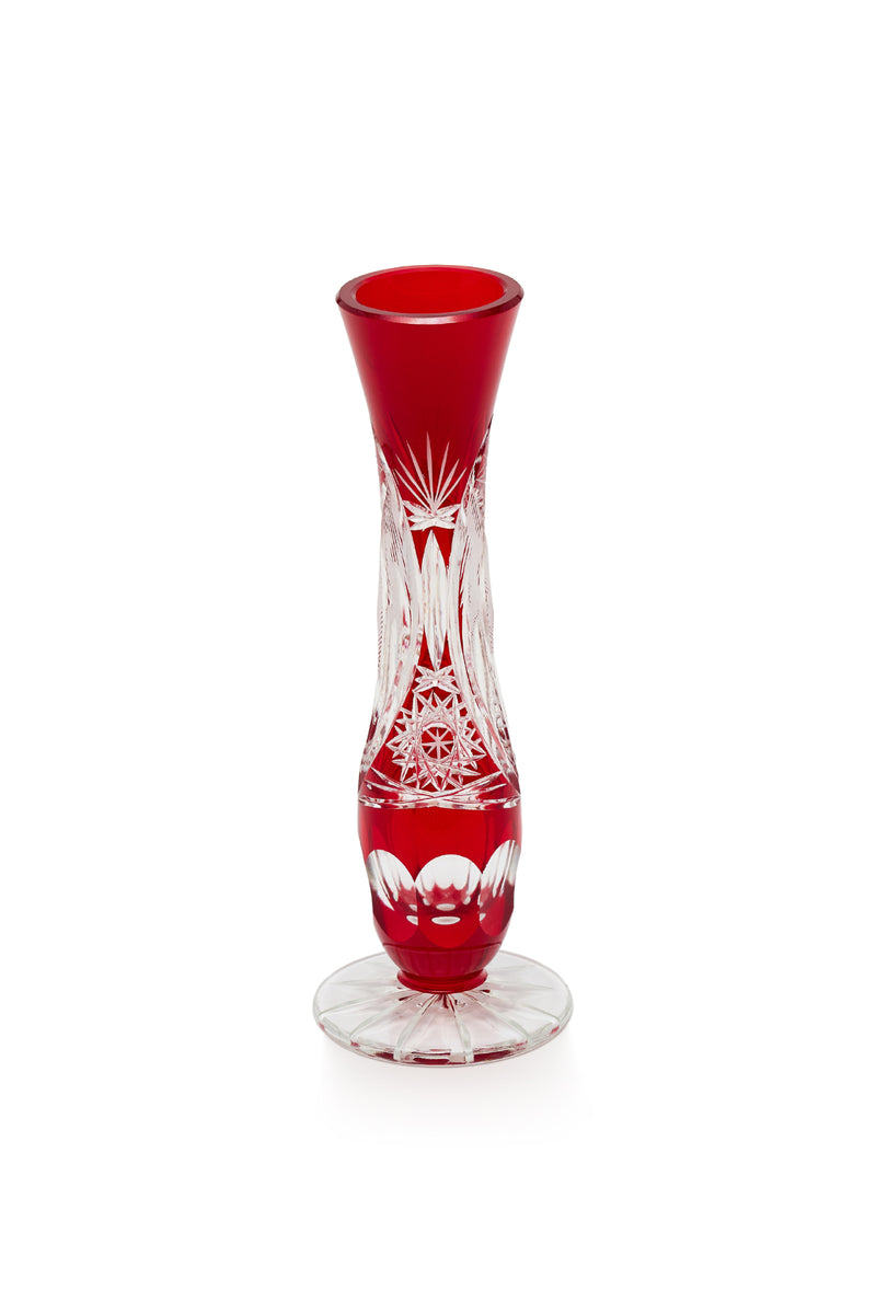 ELSA CRYSTAL Bohemia Lunaria Büyük Vazo Kırmızı