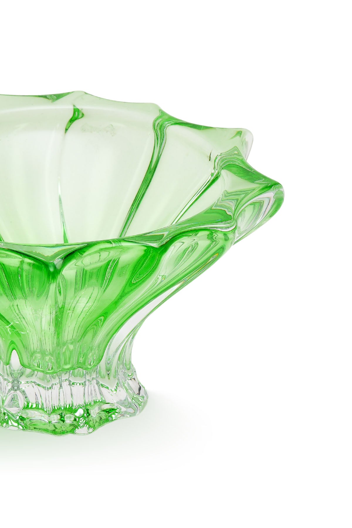 ELSA CRYSTAL Bohemia Lunaria Küçük Tabak Yeşil