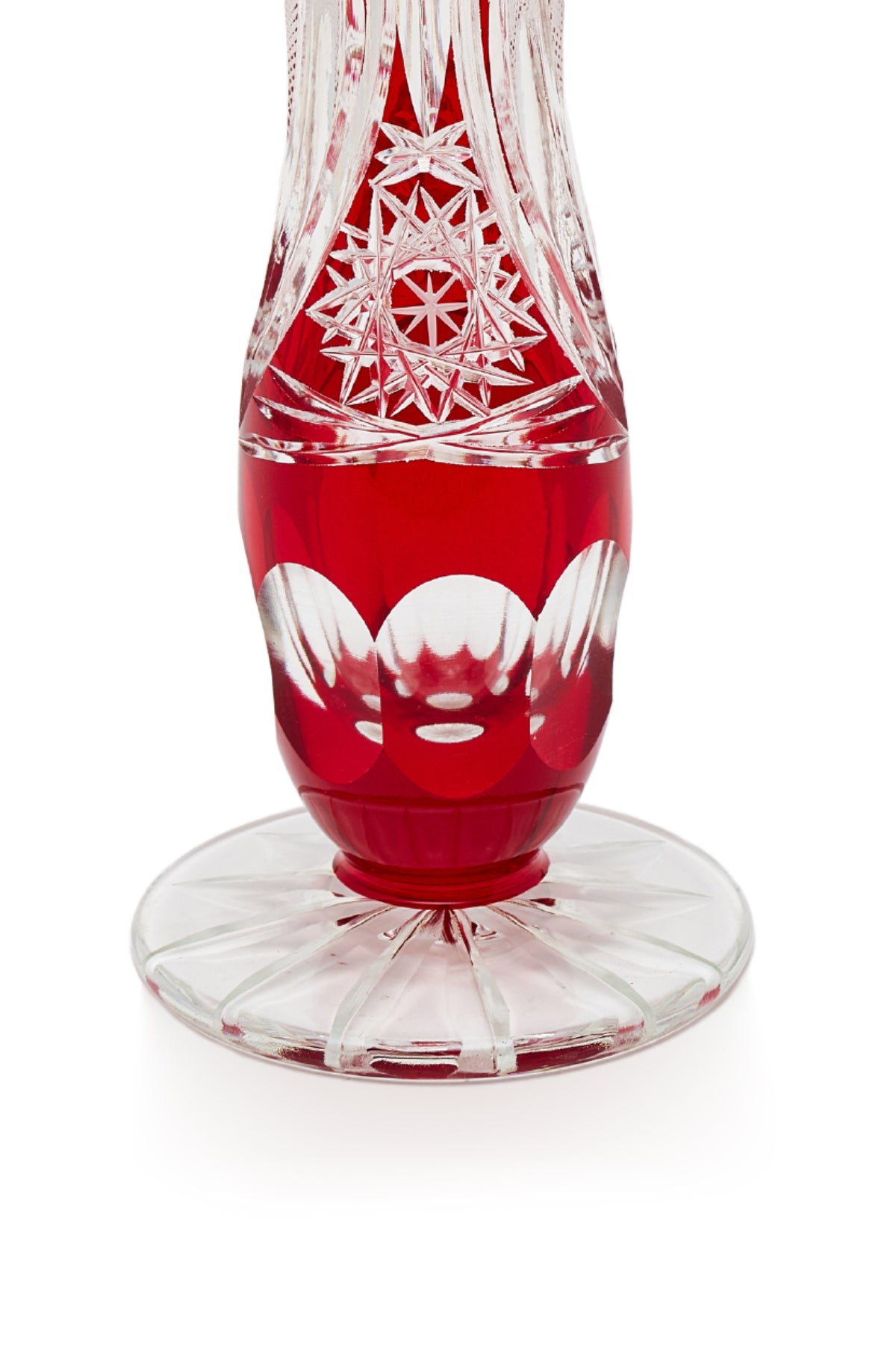 ELSA CRYSTAL Bohemia Lunaria Büyük Vazo Kırmızı