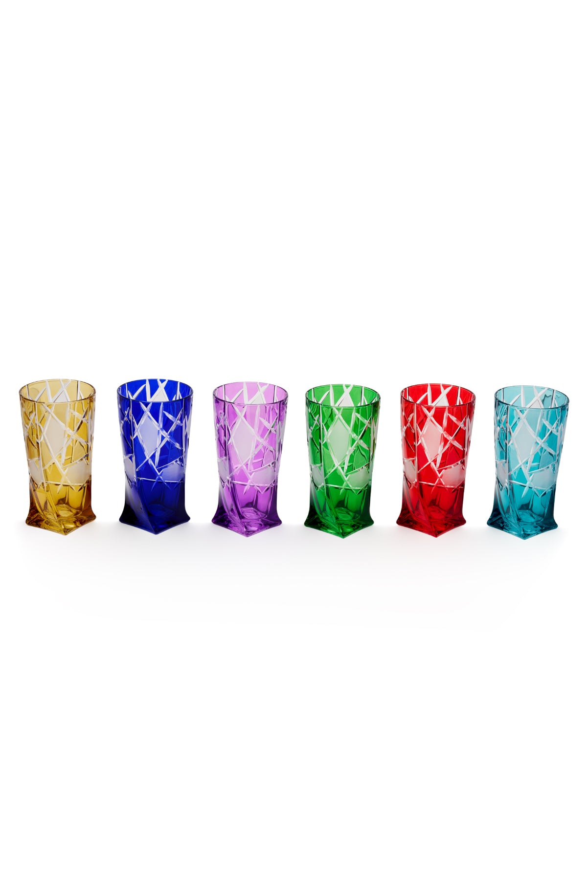 ELSA CRYSTAL Bohemia Icebelle Quadro Meşrubat Bardağı Pembe