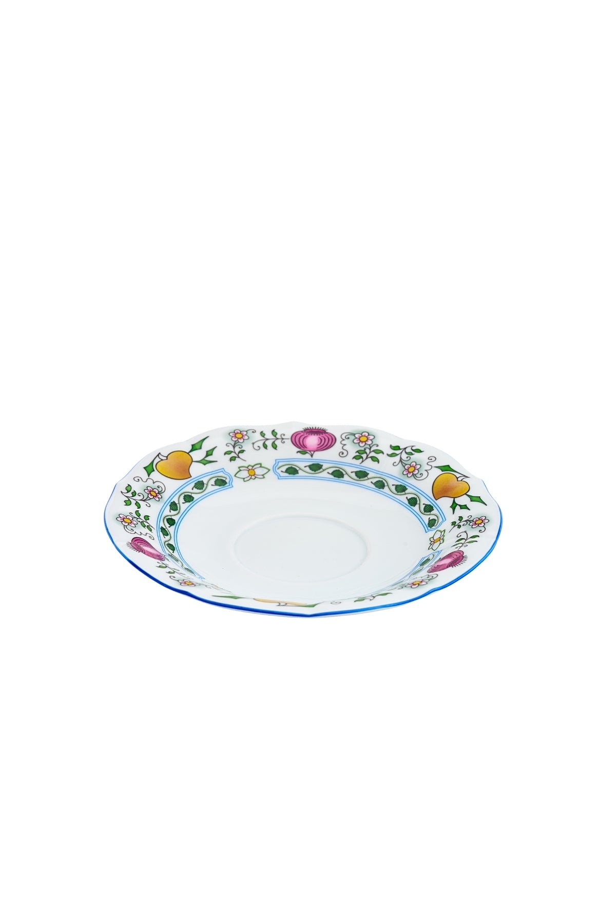 CESKY PORCELAN DUBİ 1860 Cibulak Fincan ve Fincan Tabağı Renkli