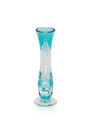 ELSA CRYSTAL Bohemia Lunaria Small Vase Azur