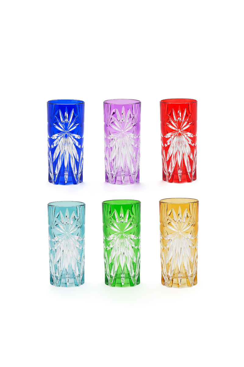 ELSA CRYSTAL Bohemia Laguna Oasis Long Meşrubat Bardak (6'lı Set)