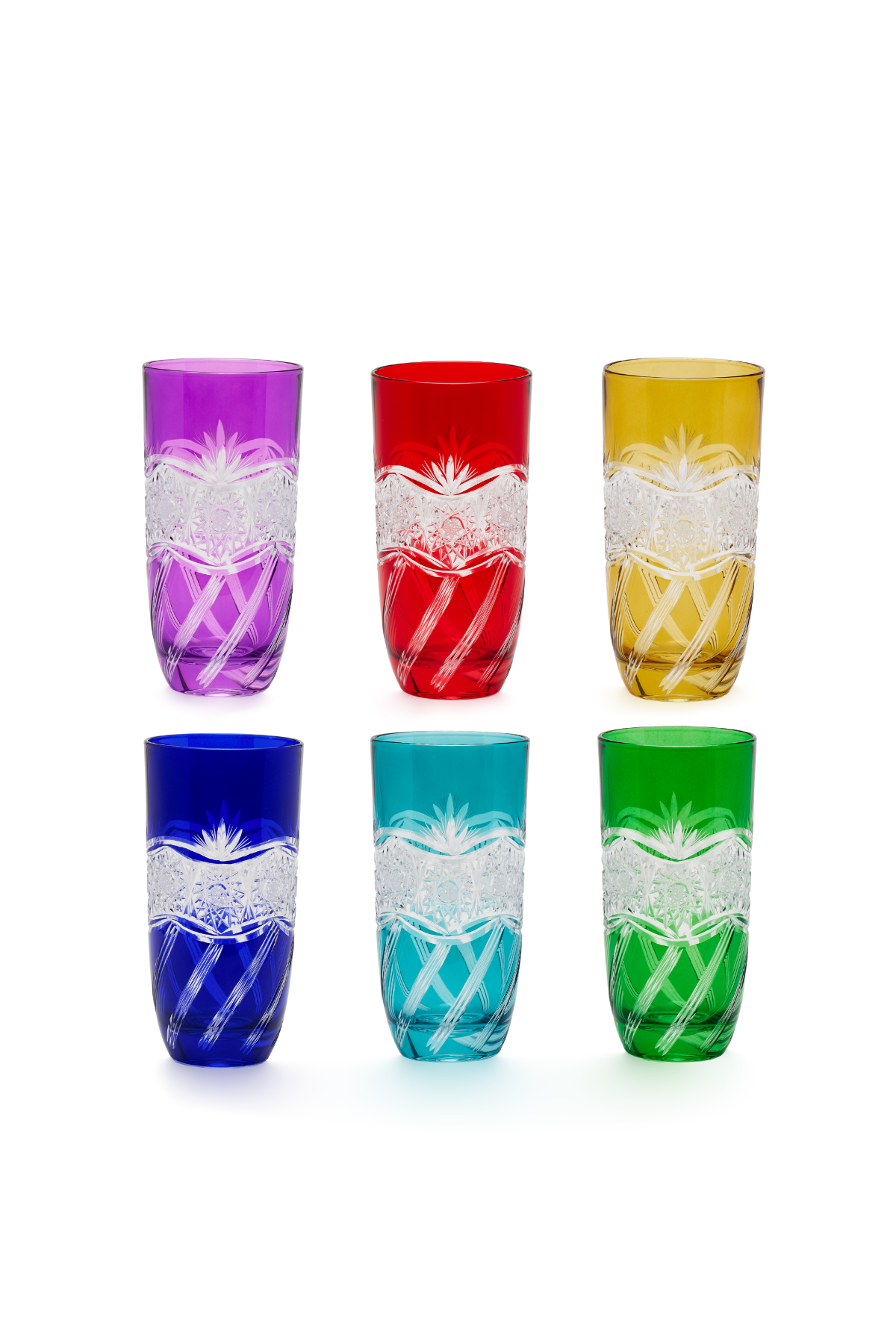ELSA CRYSTAL Bohemia Aurora Orbit Meşrubat Bardak (6'lı Set)