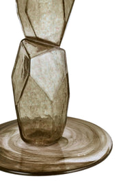 ELSA CRYSTAL Bohemia Renkli Cam Sehpa Füme