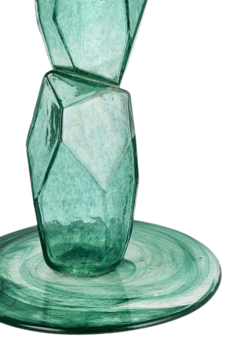 ELSA CRYSTAL Bohemia Renkli Cam Sehpa Yeşil